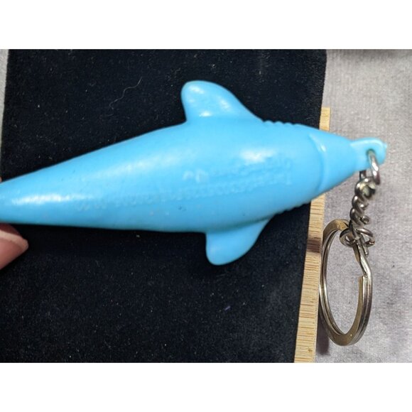 Beachy Blue Rubber Squishy Shark Keychain - Picture 6 of 6